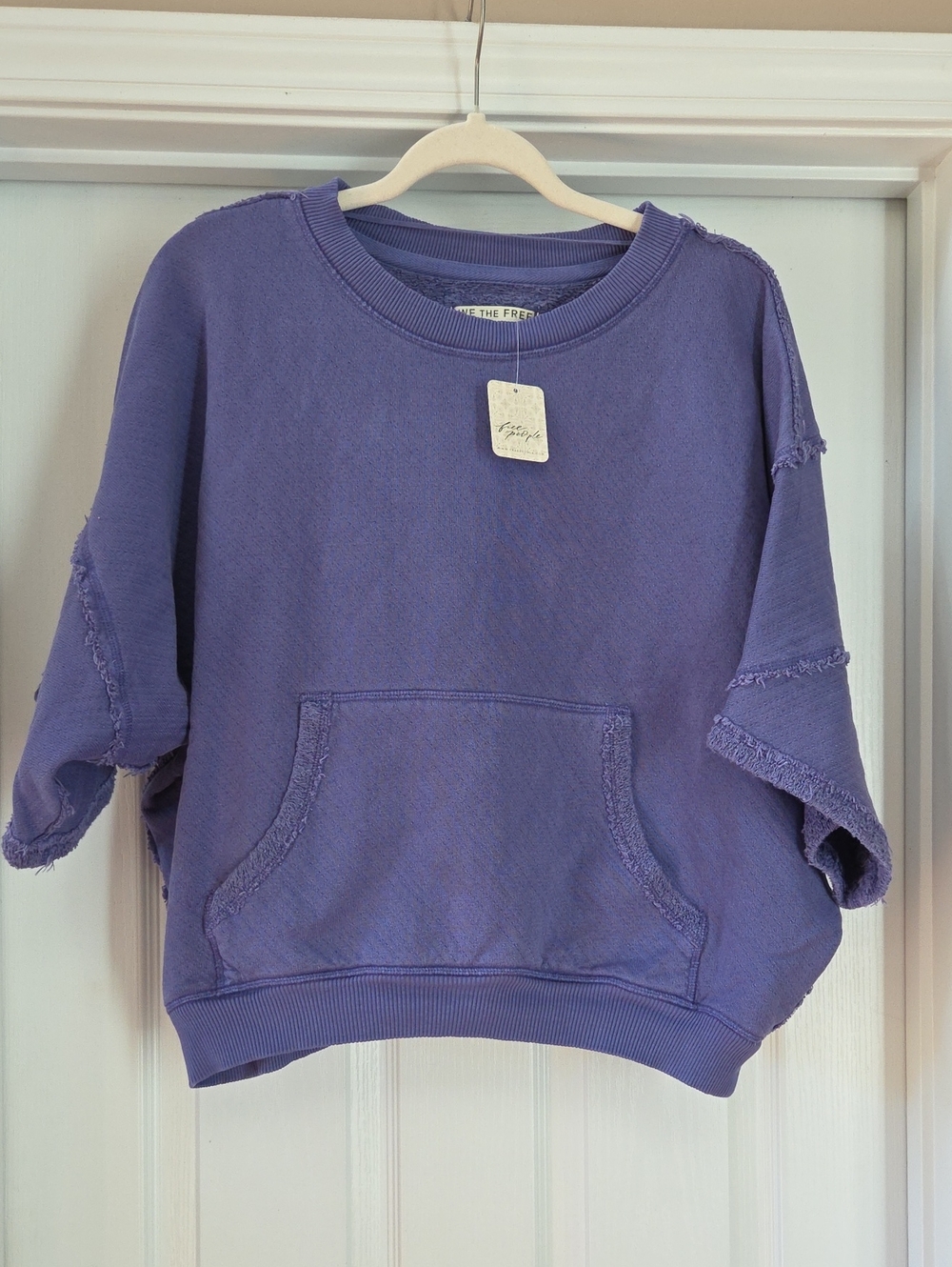 We The Free Purple Short-Sleeve Pullover Sweatshirt